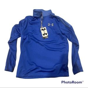 NWT Boys Under Armour long sleeve 3/4 zipper top